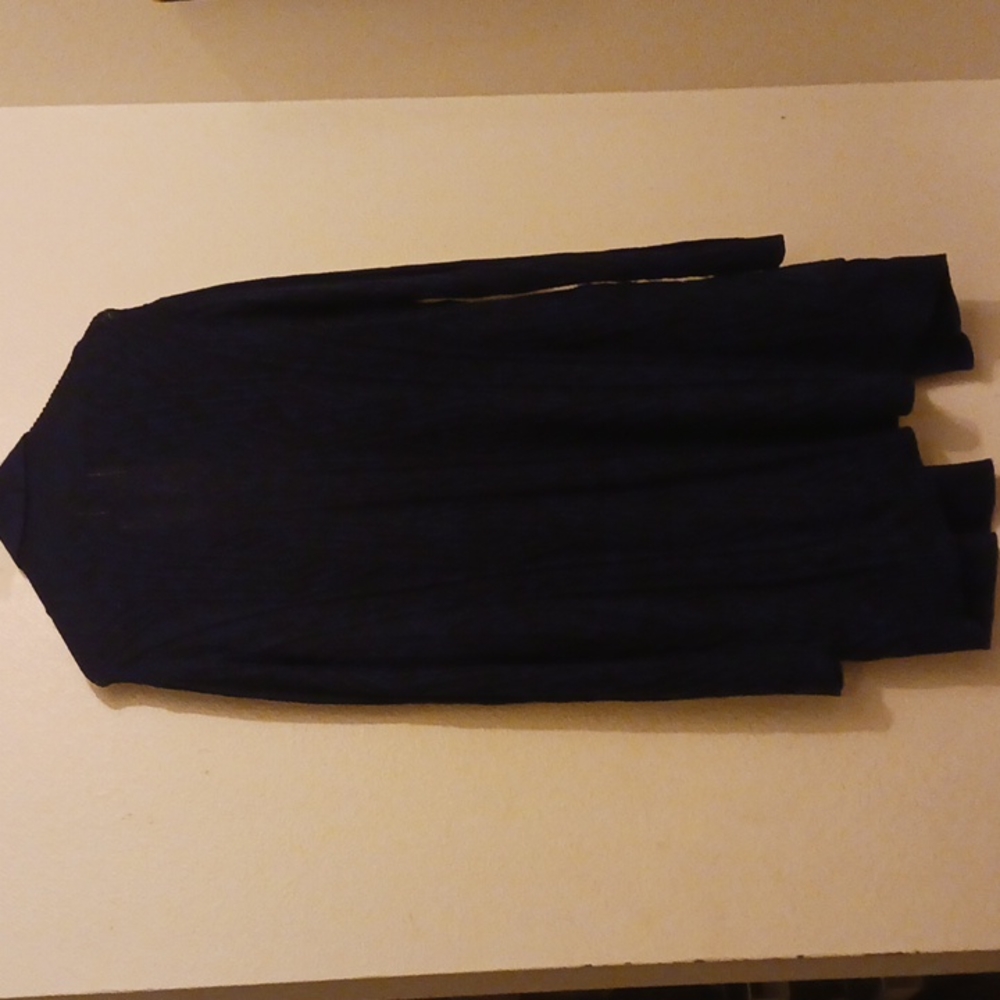 #482 STJOHN'S BAY WOMEN CARDIGAN AMERICAN NAVY SMALL pit to pit 23 inches - Picture 7 of 7